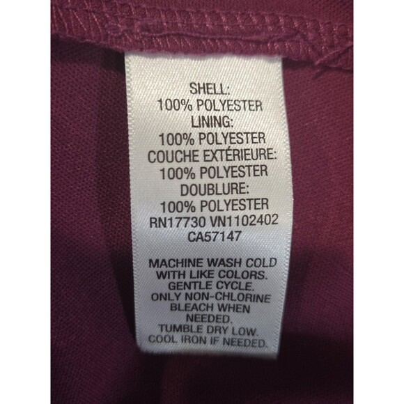 Xhilaration Pintuck Dress XL Burgundy Black Mesh Skater Fit Flare Party Cocktail - Picture 9 of 10